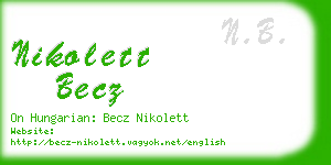nikolett becz business card